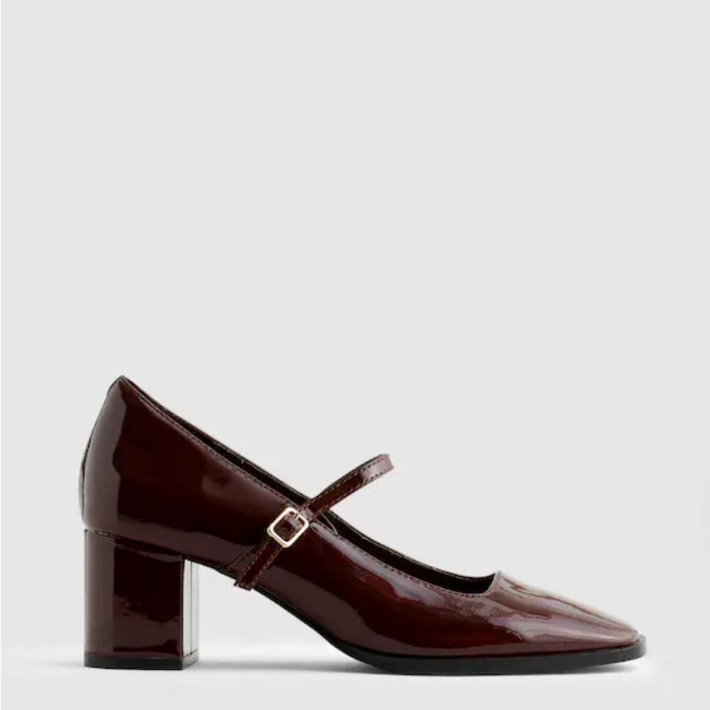 Madewell Greta Mary Jane Block Heel Pumps in henna. Size 9.5